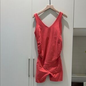 Beyond the Bump Coral Jumpsuit